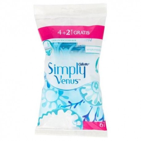 Venus Simply2 Usa E Getta Gillette - 4 Rasoi + 2 Omaggio