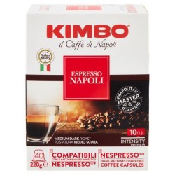 40 Capsule Espresso Napoli Kimbo Compatibili Nespresso