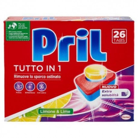 PRIL TABS TUTTO IN 1 LIMONE 26 LAVAGGI 468G