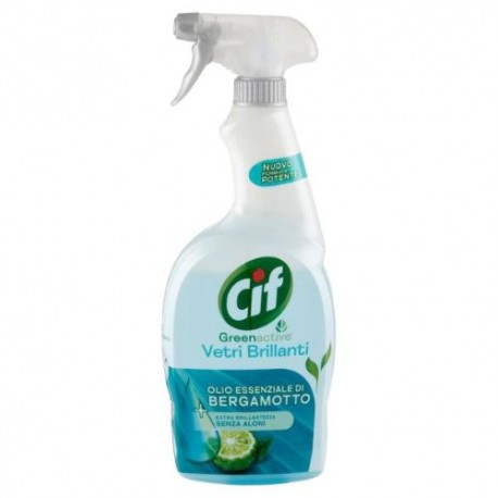 Cif Greenactive Vetri Brillanti Olio Essenziale Di Bergamotto 650 Ml