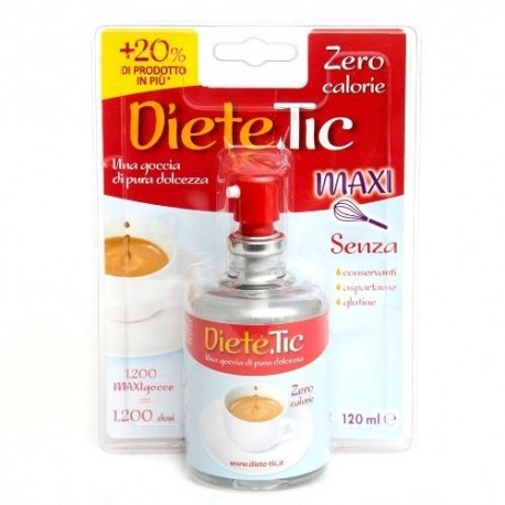 DIETE TIC MAXI 120 ml DOLCIFICANTE LIQUIDO zero calorie, senza glutine