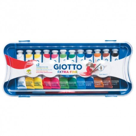 Tempere in Tubi da 12 ml Giotto conf.12 pezzi