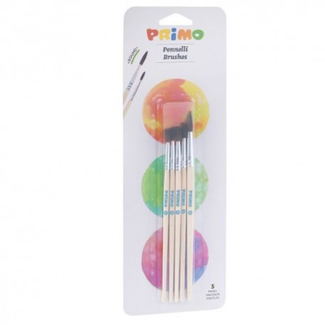 5 Pennelli a Punta Tonda Primo