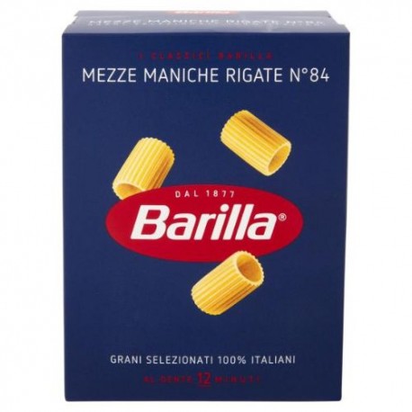 Mezze Maniche Rigate Barilla Pasta di Semola di Grano Duro 500 gr