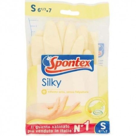 SPONTEX Guanti Casalinghi Silky Taglia S