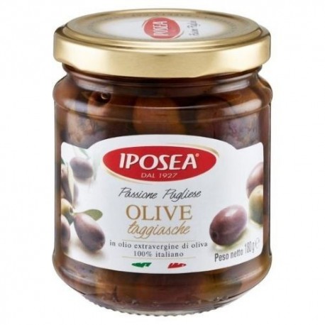IPOSEA OLIVE TAGGIASCHE IN OLIO EXTRAVERGINE DI OLIVA 100% ITALIANO