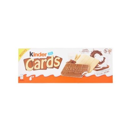 Kinder Cards 10 Biscotti a cialda con latte e cioccolato 180 gr