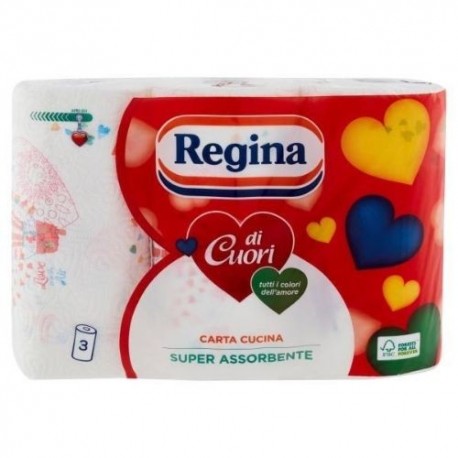Regina di Cuori Carta Cucina 3 Rotoli