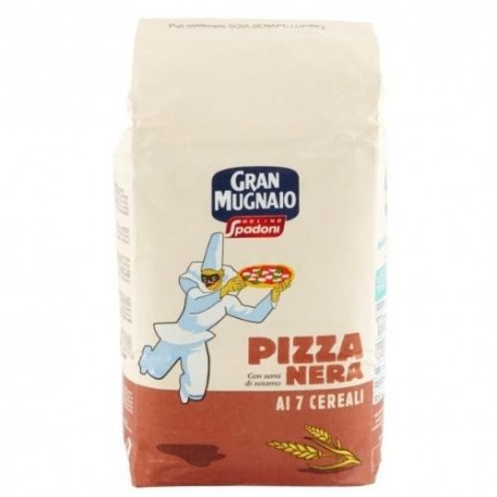 Molino Spadoni Preparato Per Pizza Nera  Ai 7 Cereali 1kg
