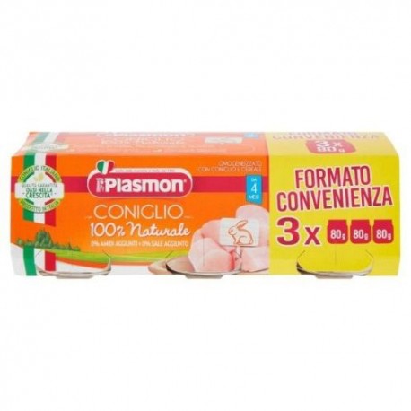 Plasmon Omogeneizzato con Coniglio 3 x 80 g