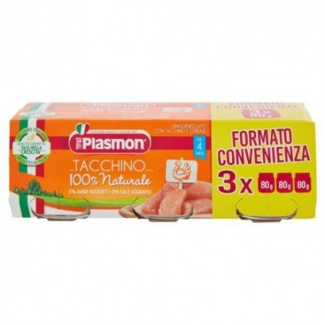 Plasmon Omogeneizzato con Tacchino 3 x 80 g