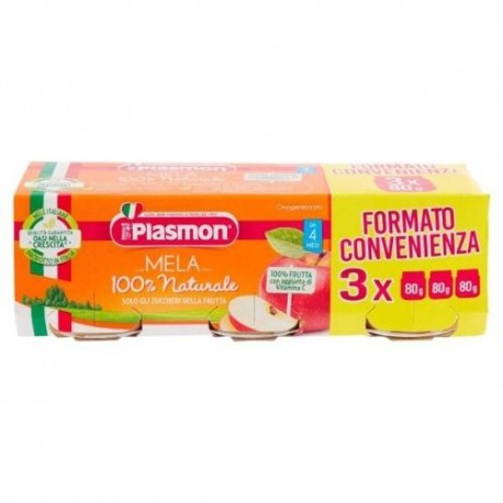 Plasmon Mela Omogenizzato 3 X 80 gr