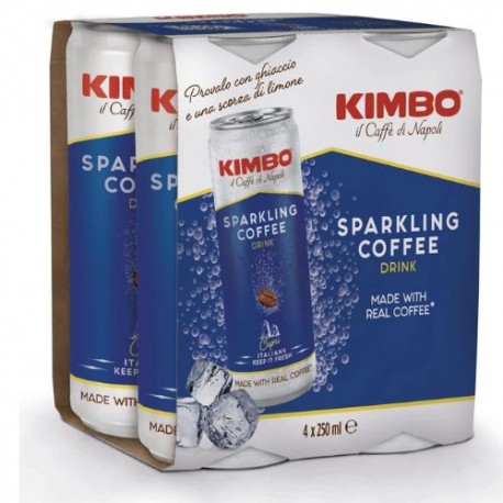 4 Lattine Kimbo Sparkling Coffee da 250 ml